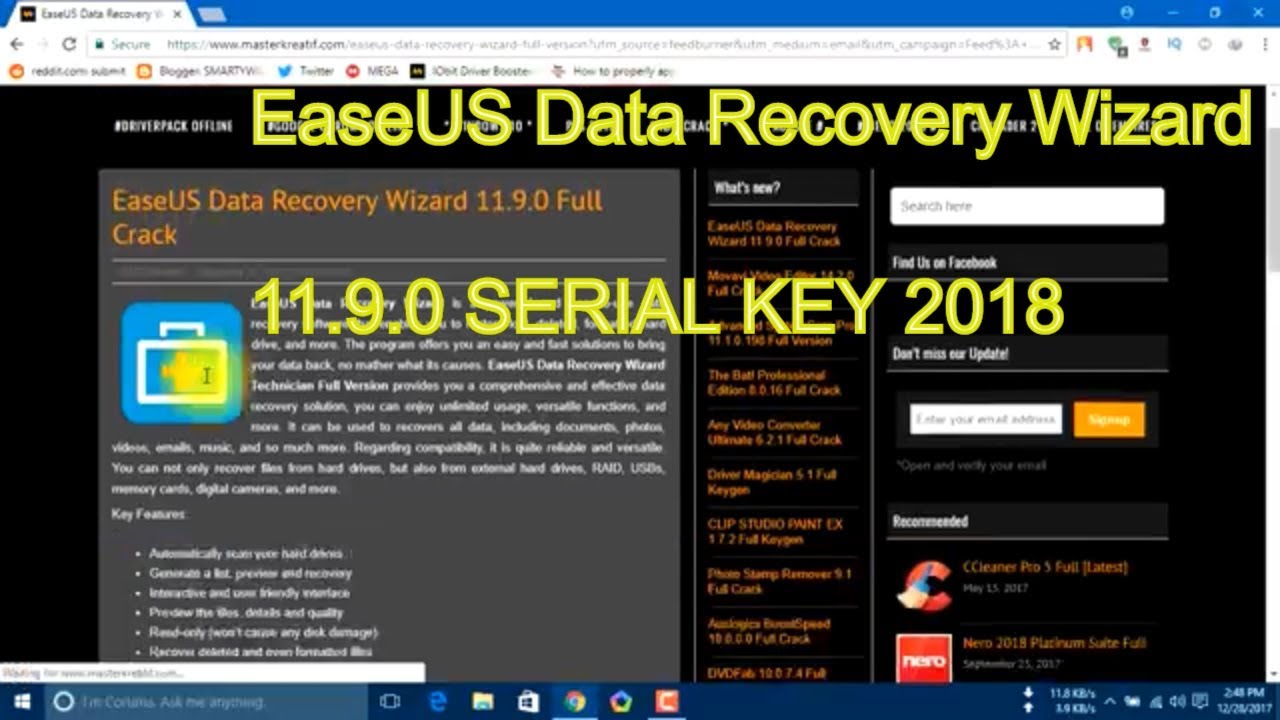 easeus data recovery wizard 11.9 key
